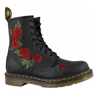 Womens Vonda 1460 8-Eye Combat Boot - Black/Red