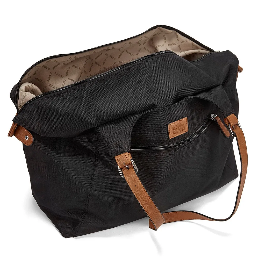 ROOTS 73 Black Shoulder Tote Bag Purse | eBay
