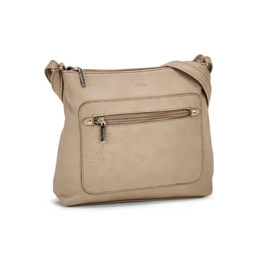 Womens R5784 taupe painted edge crossbody