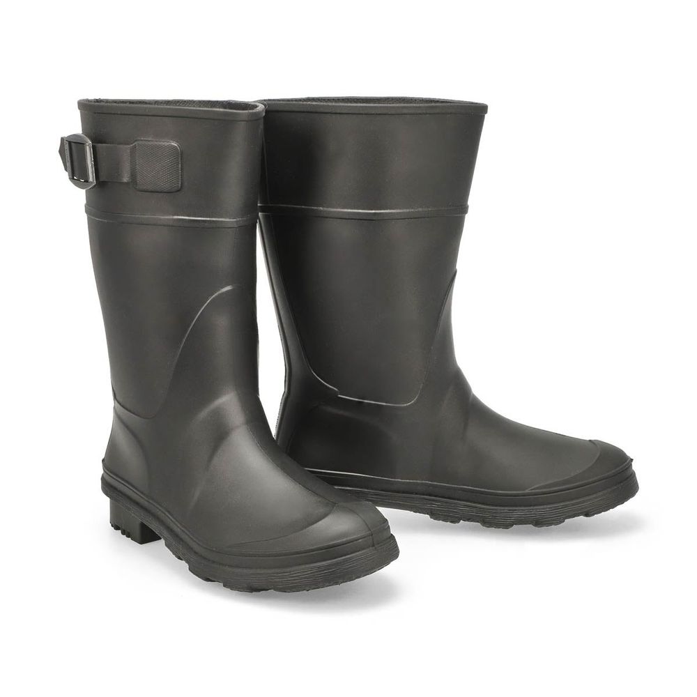 Boys Raindrops Waterproof Rain Boot - Black