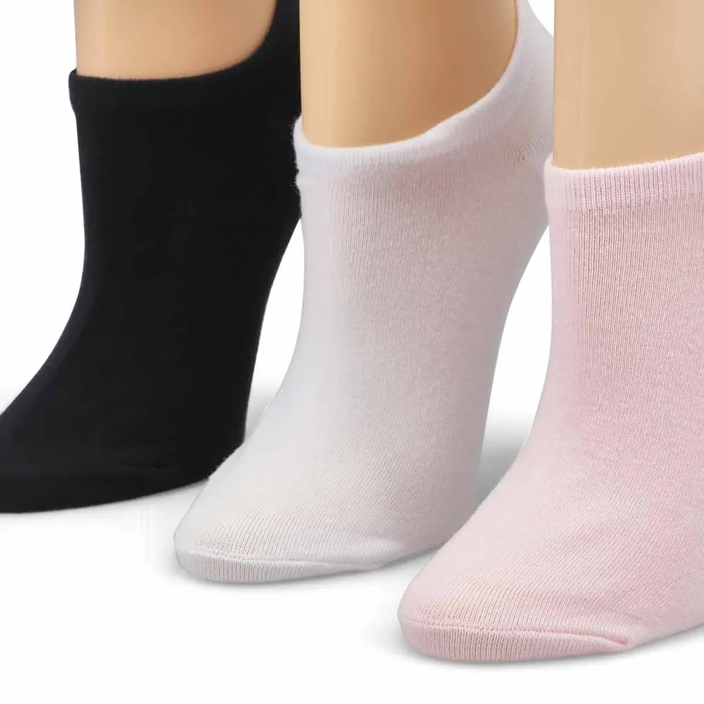 Womens Basics No Show Sock 3 Pack - Multi