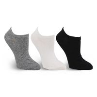 Womens Basics No Show Sock 3 Pack - Multi