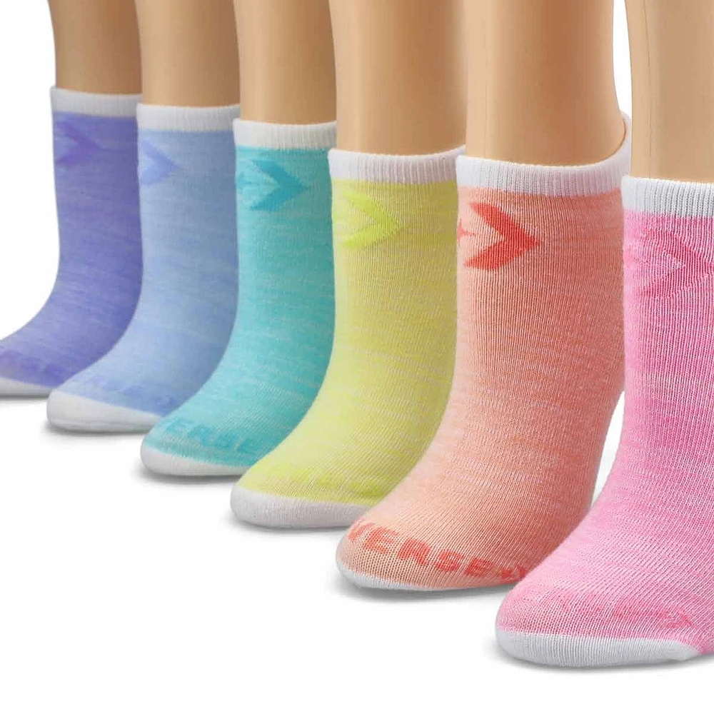 Womens Half Cushion No Show Sock 6 Pack - Multi