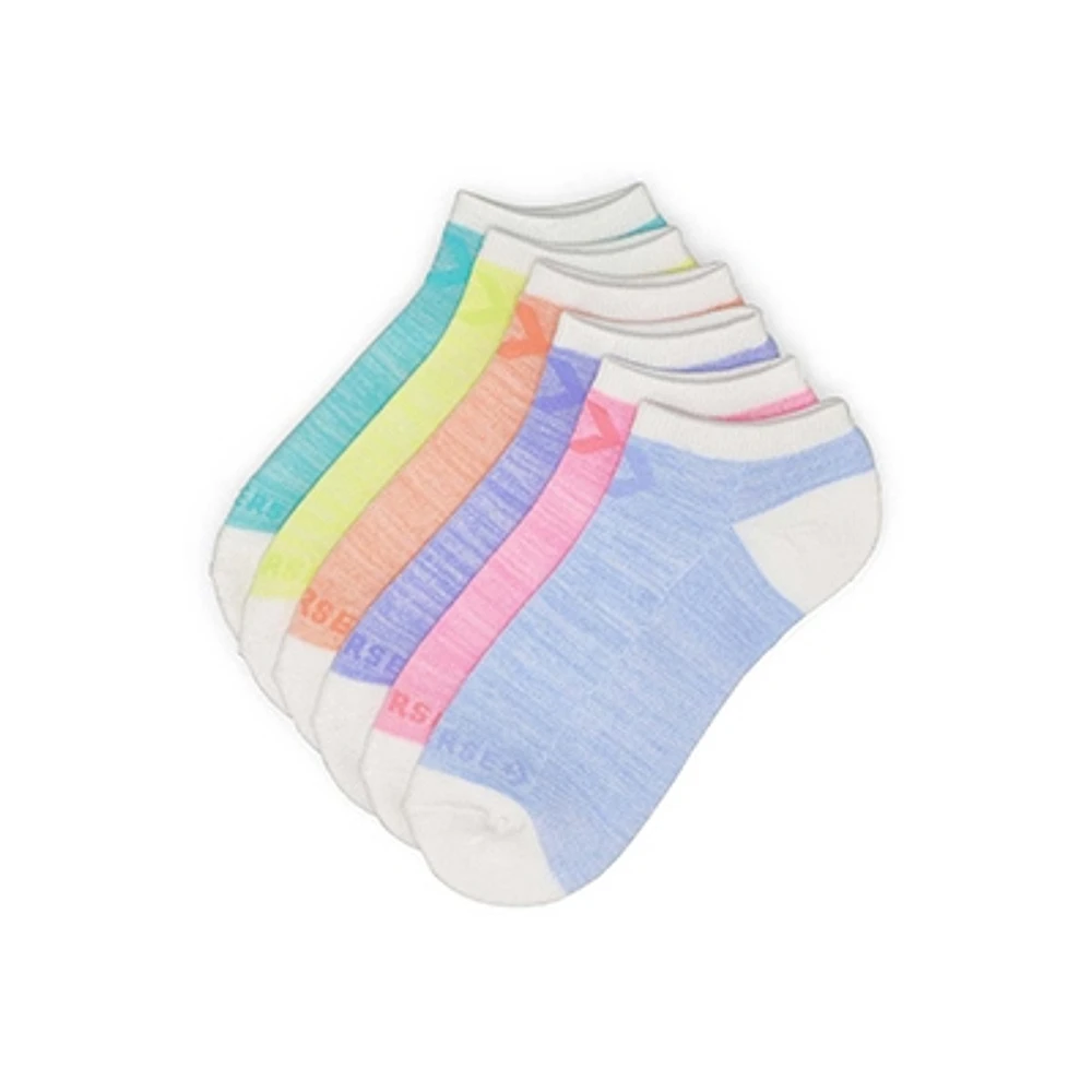 Womens Half Cushion No Show Sock 6 Pack - Multi