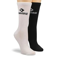 Womens Sport Inspired 6 Pack Crew Sock - White/Black