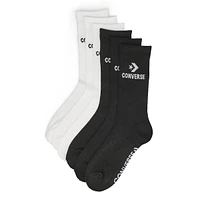 Womens Sport Inspired 6 Pack Crew Sock - White/Black