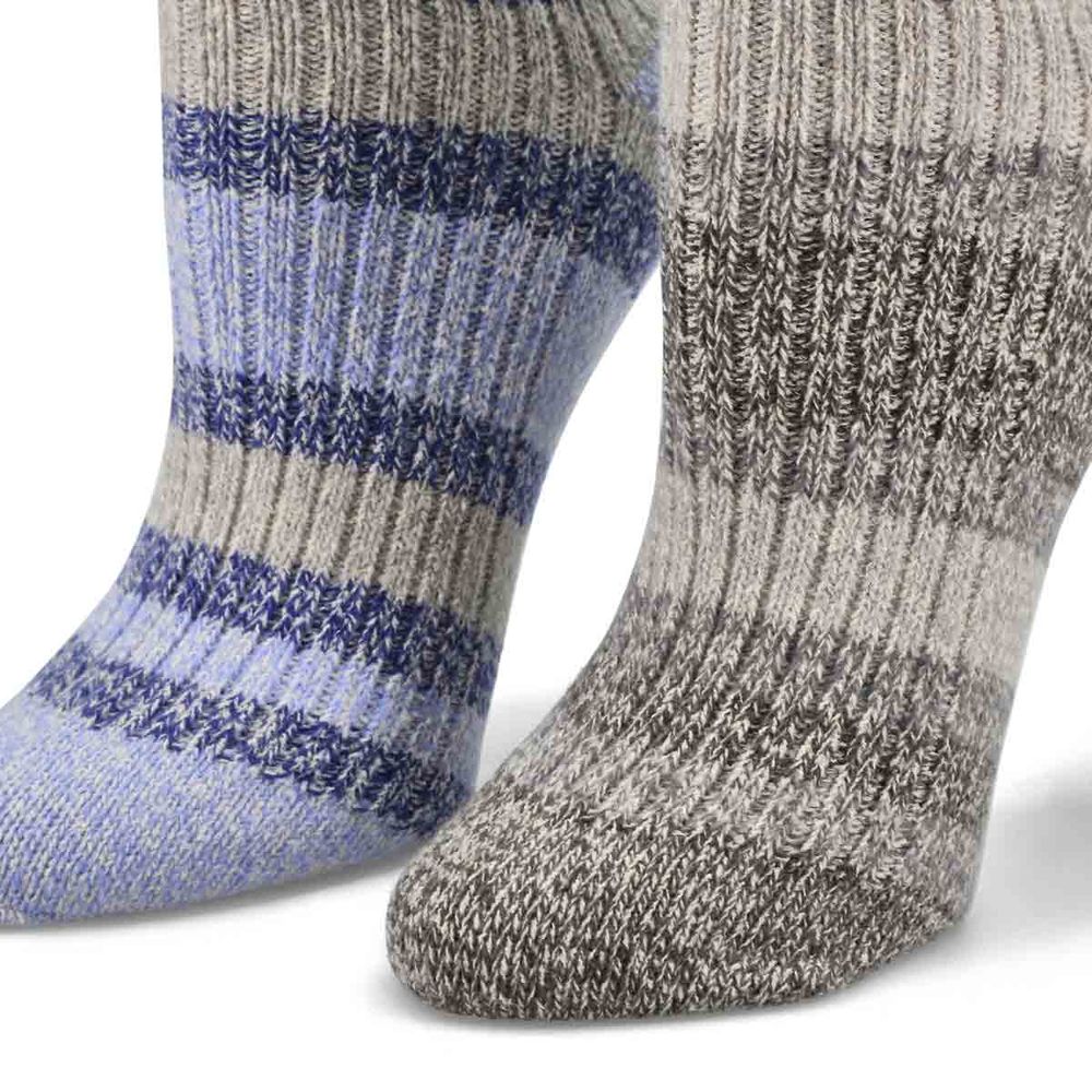 Womens Canyon Stripe Super Soft Sock - 2 Pack