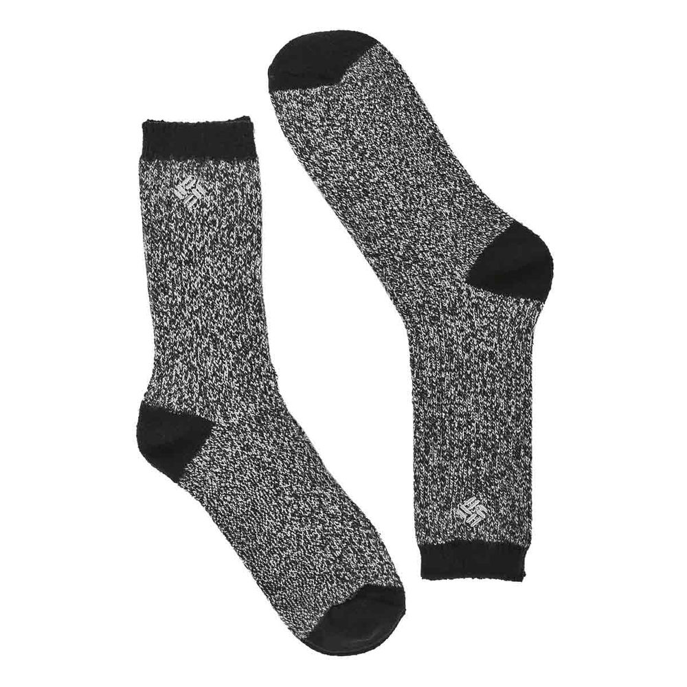 Womens Super Soft Crew Sock 2pk- Blk/Blk