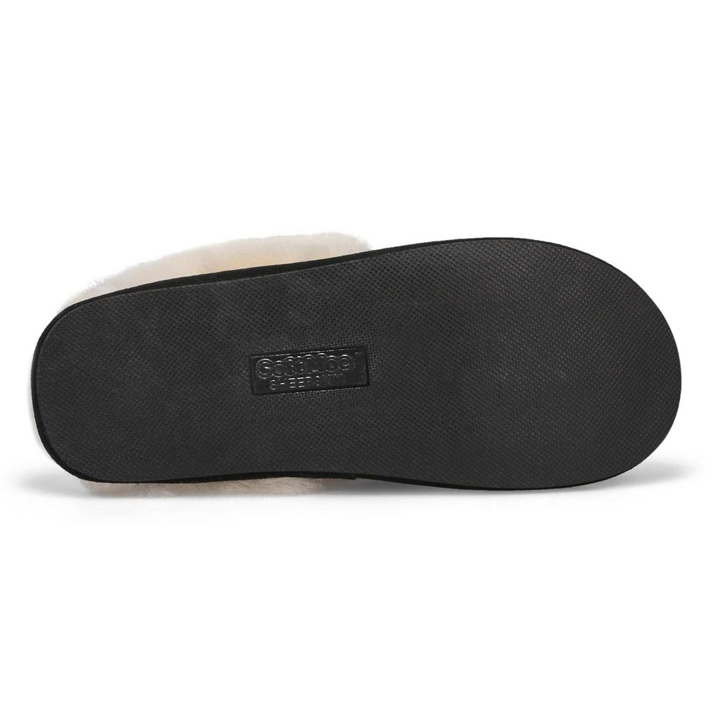 Womens Rihana 2 Open Back Slipper - Black/Natural