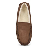 Mens Rollo Leather Plush Lined SoftMocs - Dark Brown