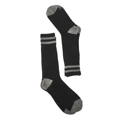 Mens Moisture Control Boot Sock - 2pack/Black