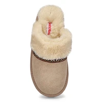 Womens Runabout Open Back Suede Slipper - Sand