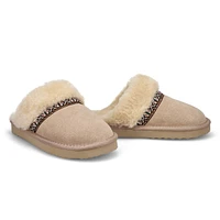 Womens Runabout Open Back Suede Slipper - Sand