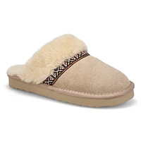 Womens Runabout Open Back Suede Slipper - Sand