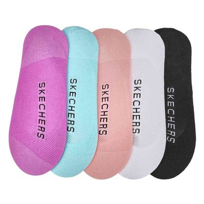 Womens Microfiber Superlow Liner 5 Pack - Black/Grey/Pink