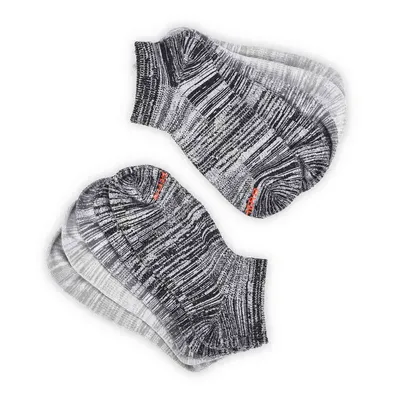 Womens Low Cut Non Terry Sock 5 Pack - Grey/Multi