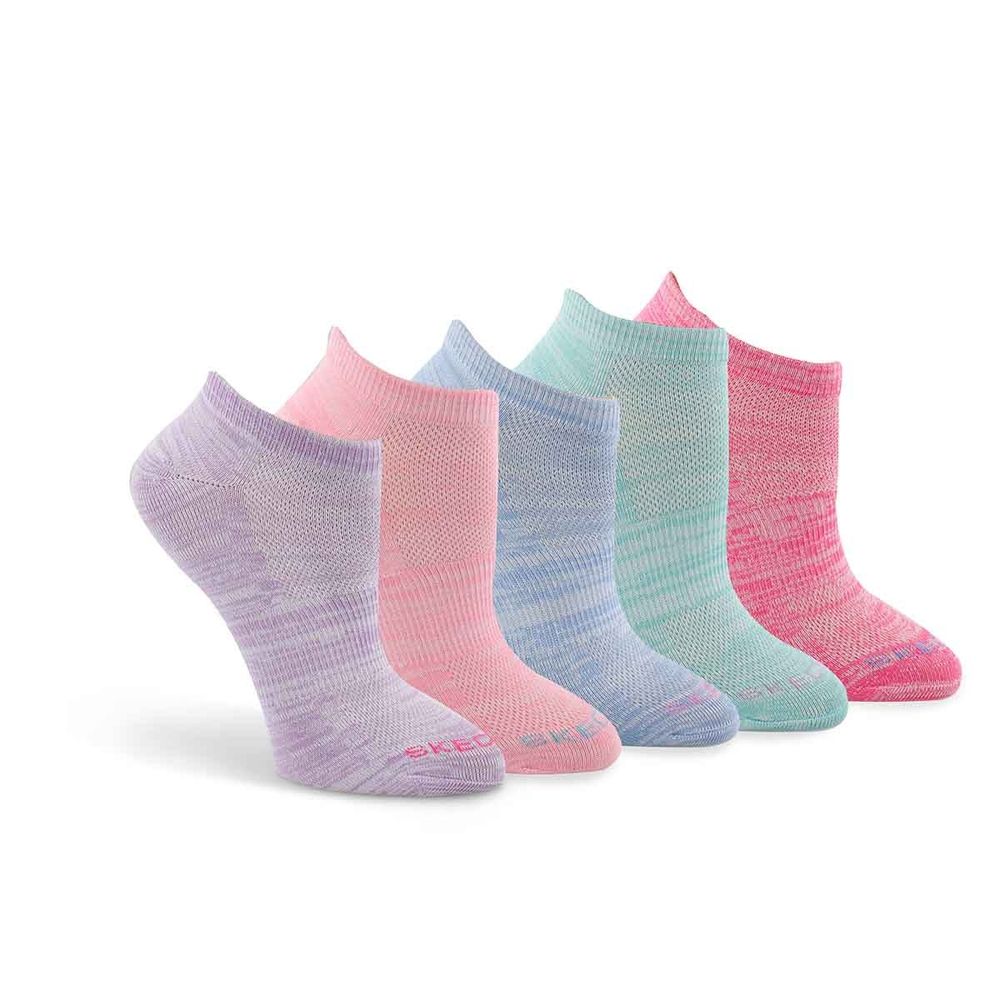 Womens Low Cut Non Terry Sock 5 Pack - Multi