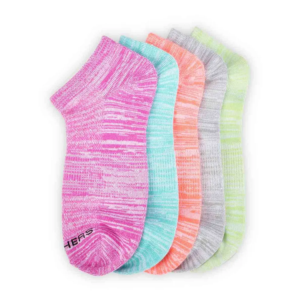 Womens Low Cut Non Terry Sock 5 Pack - Multi