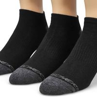 Mens No Show Full Terry Sock 6 Pack - Black/Multi