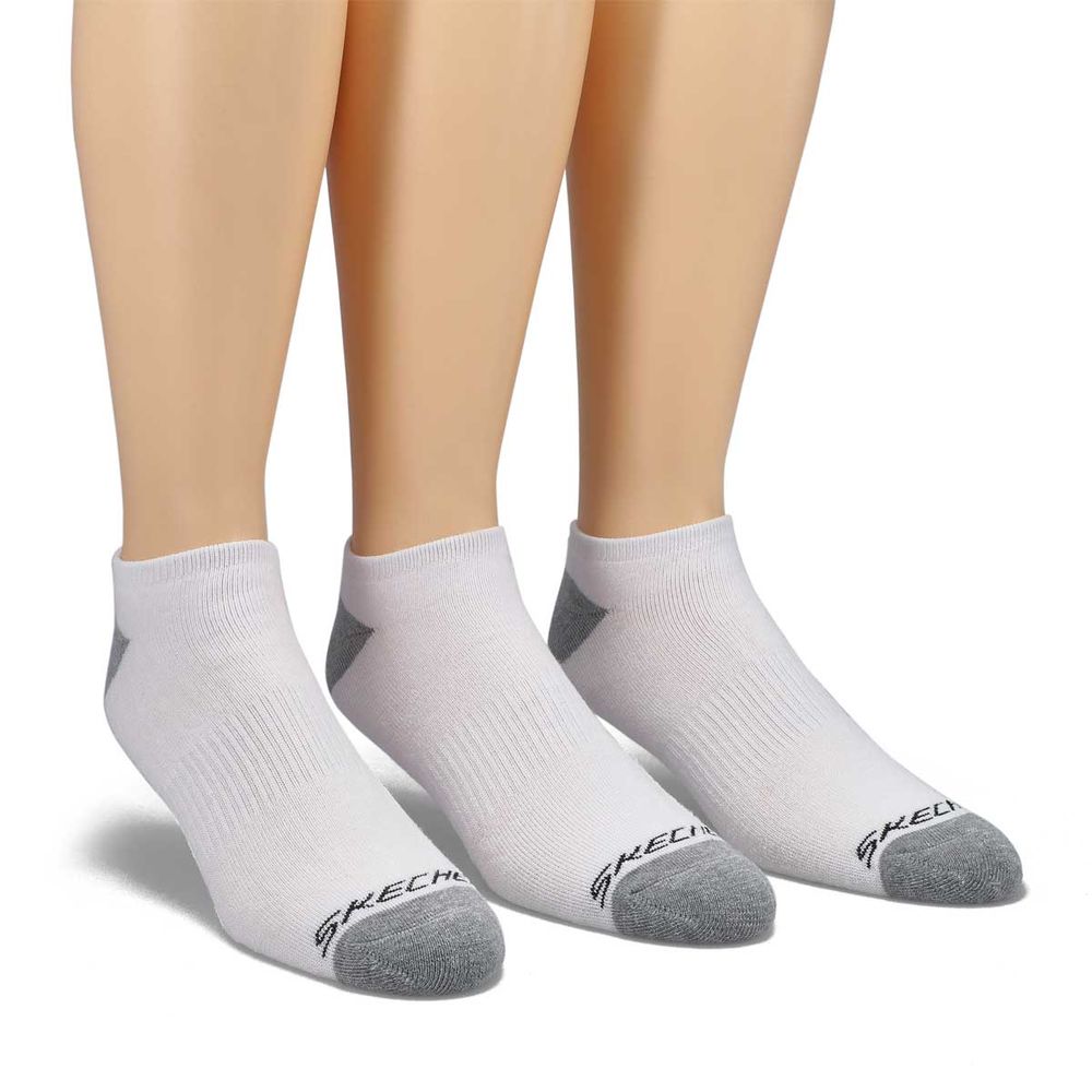 Mens No Show Full Terry Sock 6 Pack - White