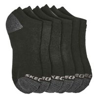 Boys No Show Full Terry Sock 6 Pack - Black