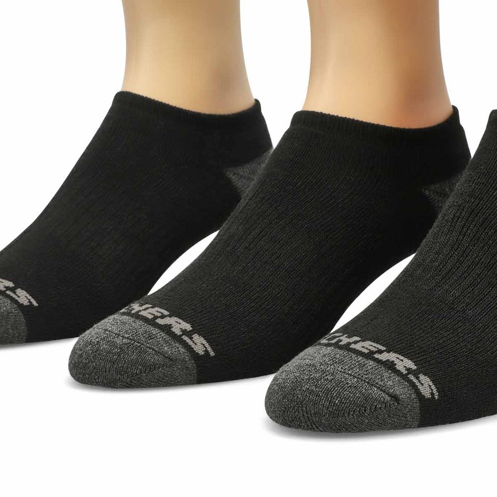 Boys No Show Full Terry Sock 6 Pack - Black