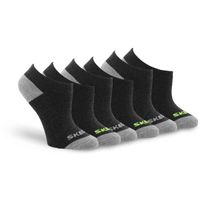 Boys No Show FullTerry Sock 6 Pack - Black/Multi