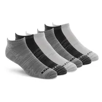 Mens Low Cut Non Terry Sock 6 Pack - Grey Multi