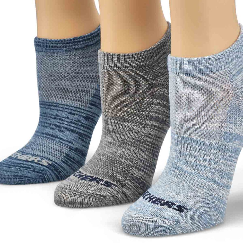 Skechers Girls' Low Cut Non Terry Sock 6 Pack