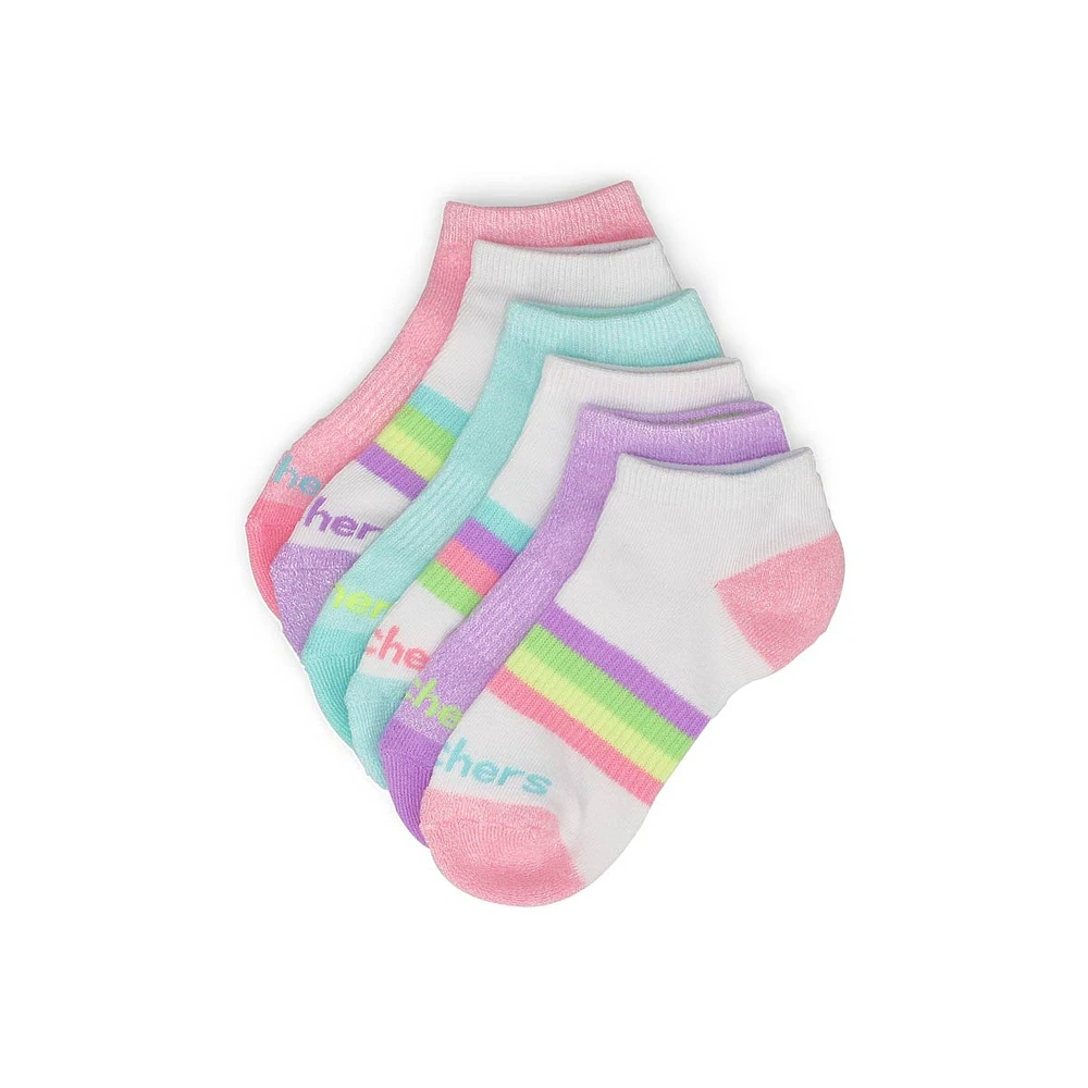 Grls Select Terry 6 Pack Sock - Multi