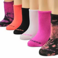 Womens No Show Sock 6 Pack - Pink/Black/White