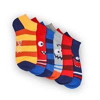 Boys Low Cut Non Terry Sock 6 Pack - Multi