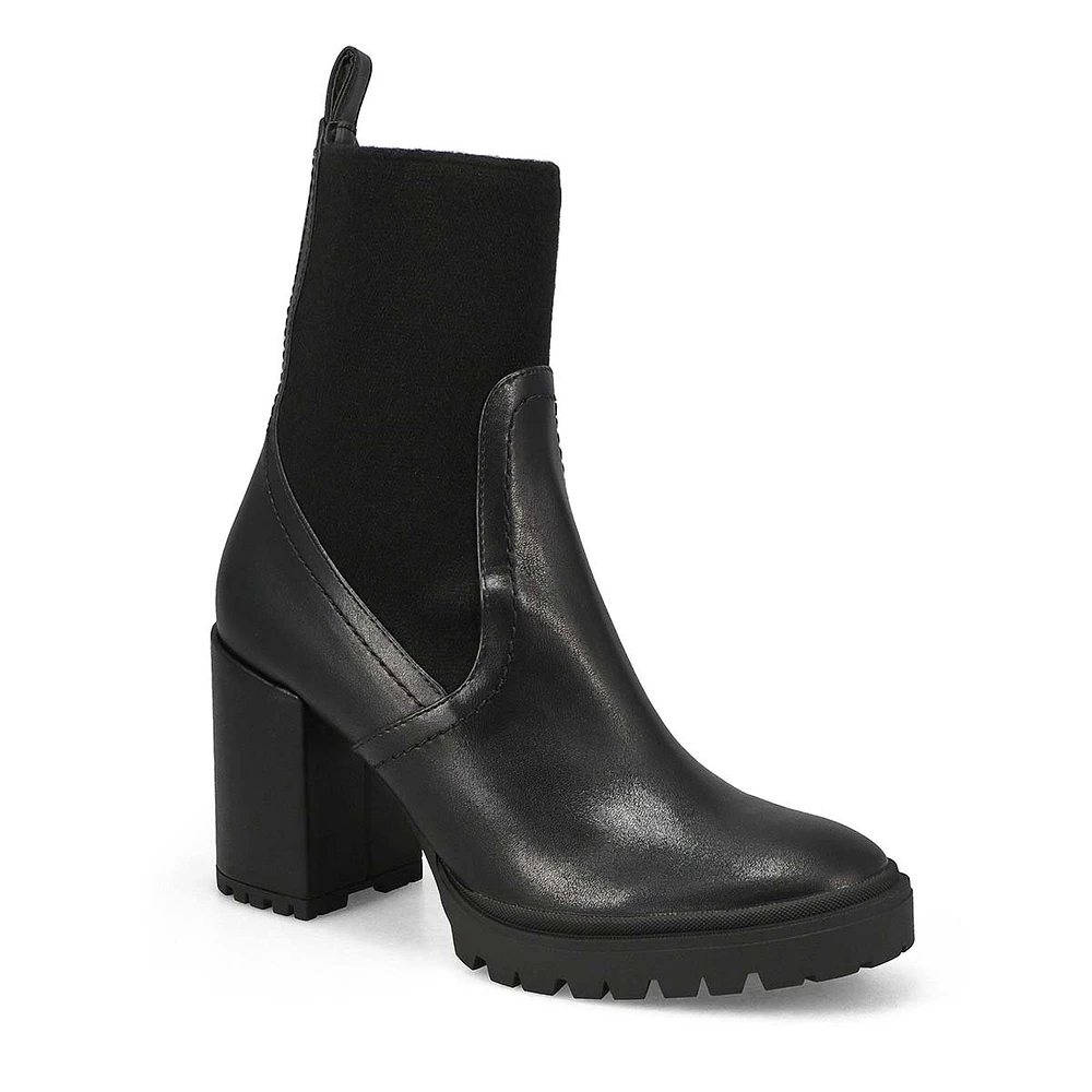 Womens Sahly Heeled Ankle Boot - Black