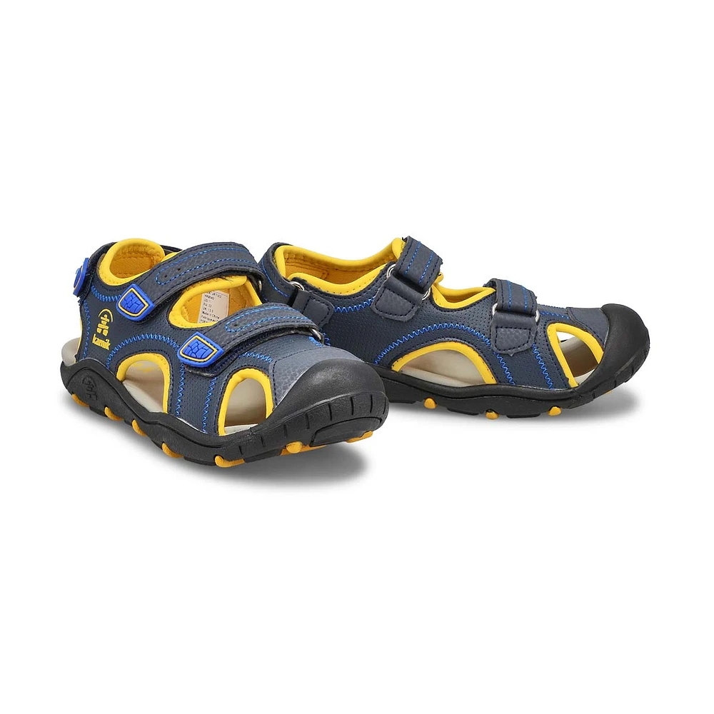 Boys SeaTurtle 2 Closed Toe Sandal - Navy/Yellow