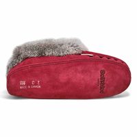 Womens SF600-BUL Rabbit Fur SoftMocs - Burgundy