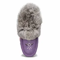 Womens SF600 Rabbit Fur SoftMocs - Lavender