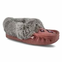 Womens SF600 Rabbit Fur SoftMocs - Dusty Rose