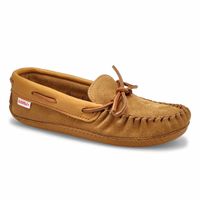 Womens SF78 Suede/Leather Memory Foam SoftMocs - Dark Tan