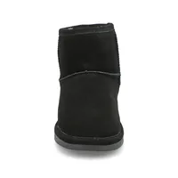 Womens Smocs 5 Low Suede Boot - Black