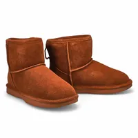 Womens Smocs 5 Low Suede Boot - Dark Tan