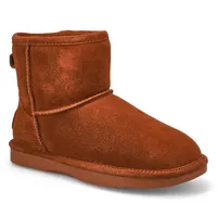 Womens Smocs 5 Low Suede Boot - Dark Tan