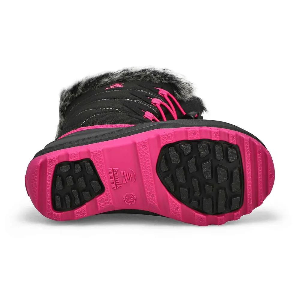 Girls Snowangle Winter Boot - Black/ Rose