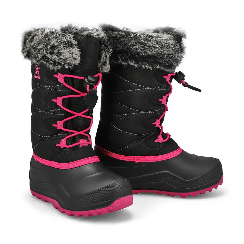 Girls Snowangle Winter Boot - Black/ Rose