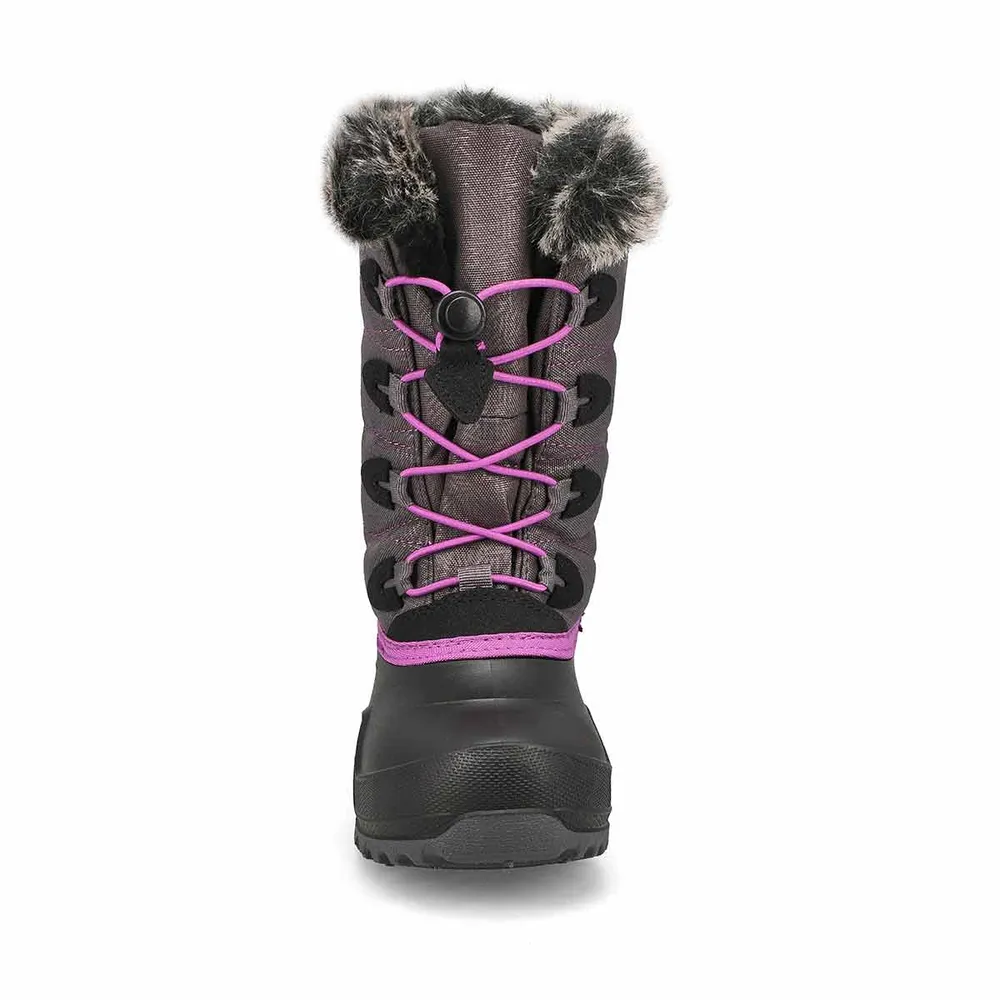 Girls Snowangel Winter Boot - Charcoal/Orchid