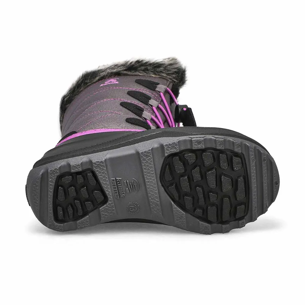 Girls Snowangel Winter Boot - Charcoal/Orchid