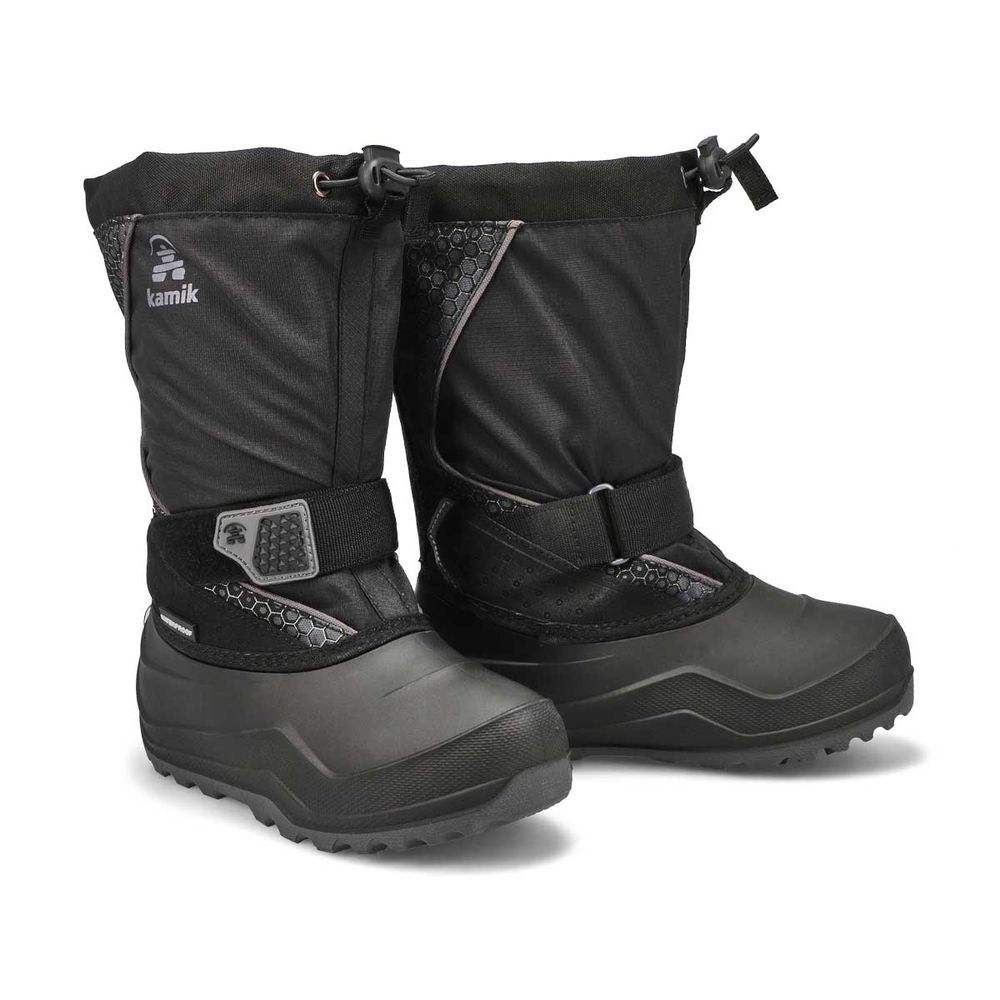 Boys Snowfall P 2 Waterproof Winter Boot - Black/Charcoal