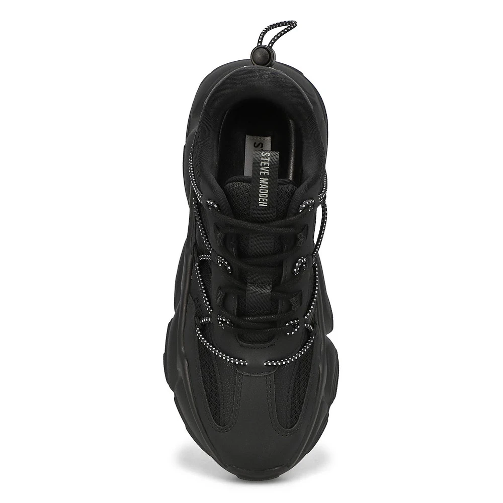 Womens Spectator Lace Up Sneaker - Black