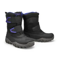 Boys Springer Waterproof Winter Boot - Black/Blue