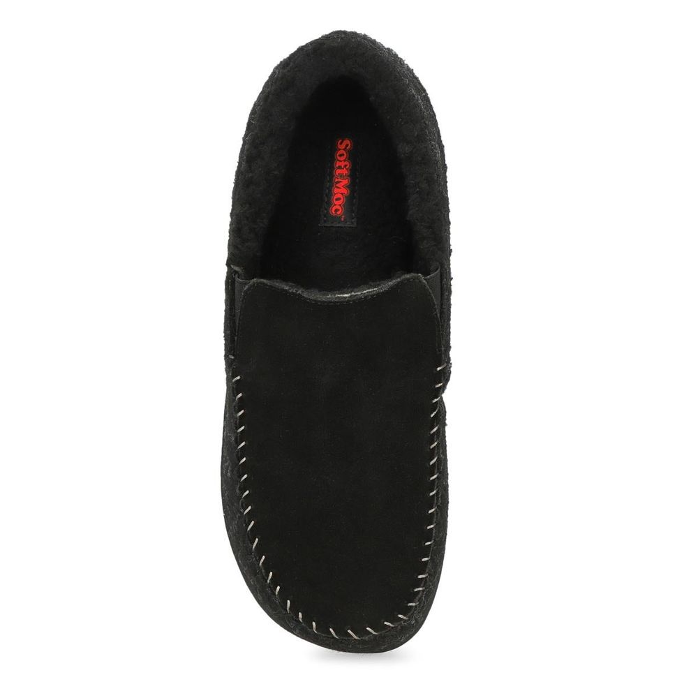 Mens Stark Closed Back Slipper - Black