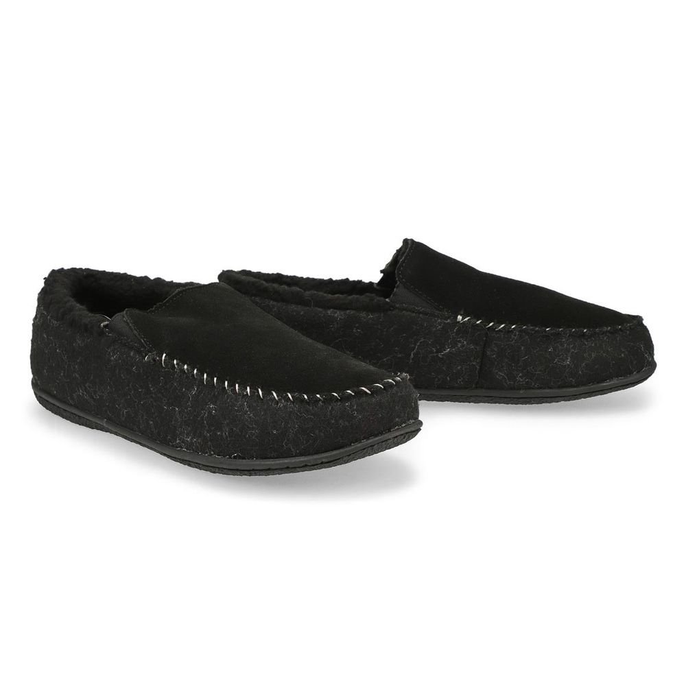 Mens Stark Closed Back Slipper - Black